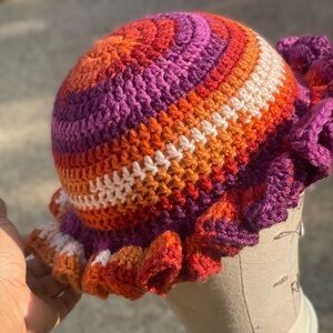 Crochet Ruffle Hat